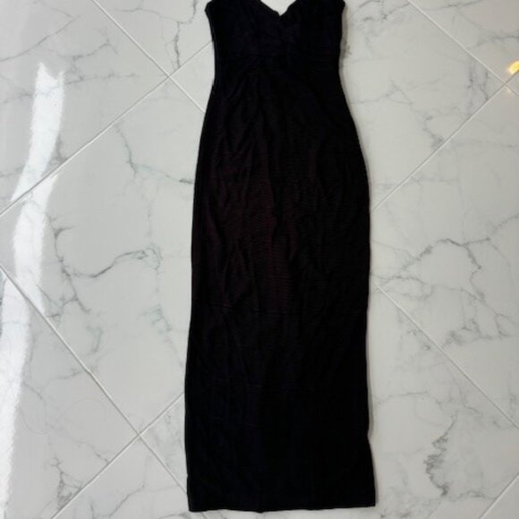 Authentic Hervé Léger Estrella Bandage Gown in Black Size M - Picture 4 of 7